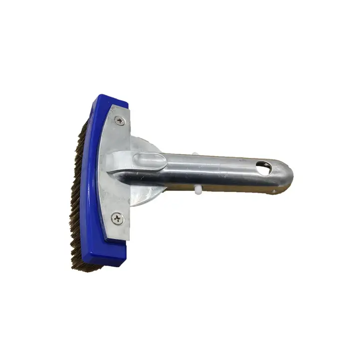 Brosse de piscine de 5 po avec dos et poignée en aluminium de 5 po - poils en acier inoxydable - Cor