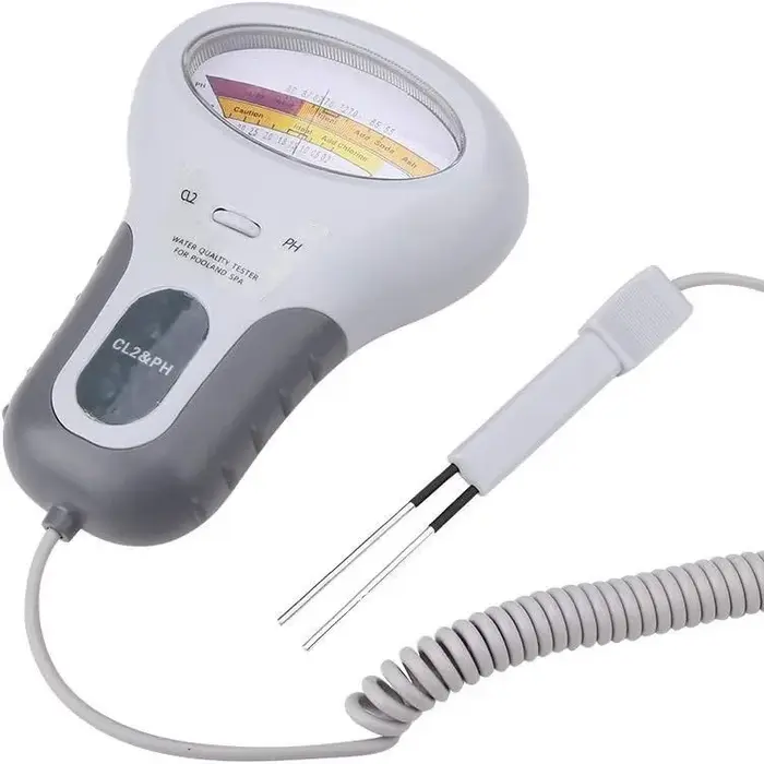 Testeur de qualité de l'eau ZN-PC102 CL2 & PH pour piscine, spa, bain à remous, analyseur d'eau port