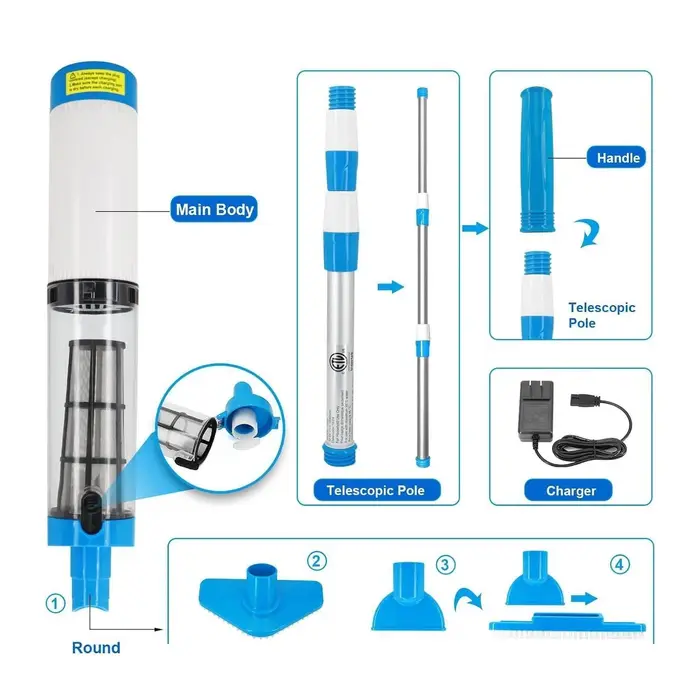 Aspirateur de piscine 3 en 1