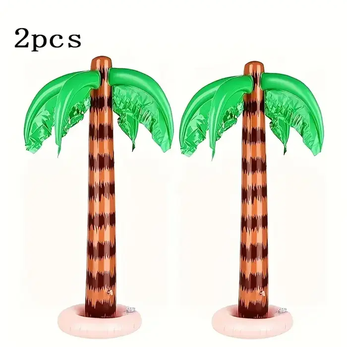 Palmier gonflable de grande taille, 2 pièces, cocotier, plage, piscine, décoration de fête, ballon, 