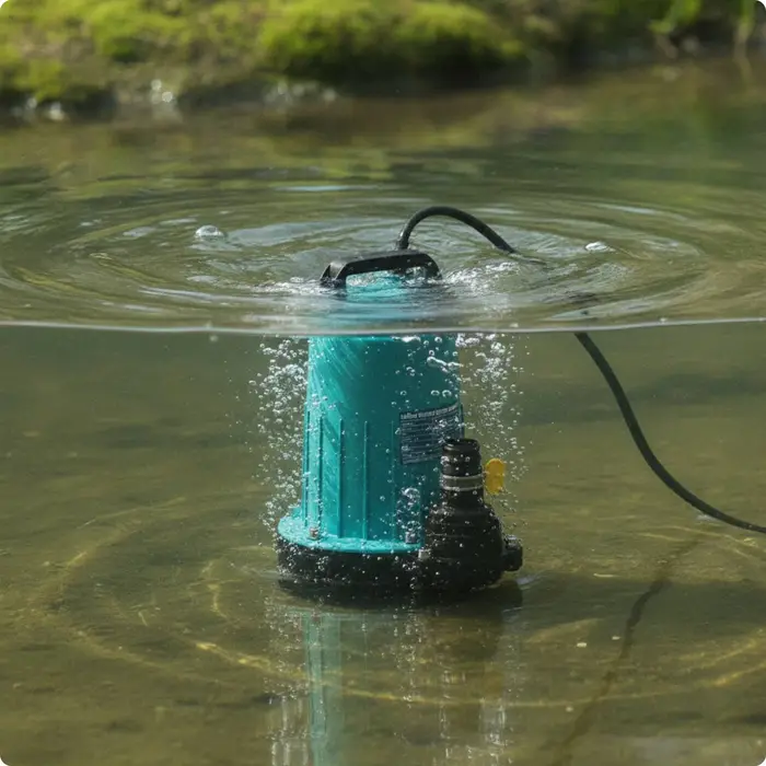 Pompe submersible avec batterie, pompe submersible étanche alimentée par batterie, polyvalente, non 
