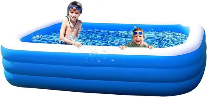 Kiddie Piscine Extra Large Salon familial gonflable au-dessus du sol Centre de bain Grand Parfait pour l'été en plein air.