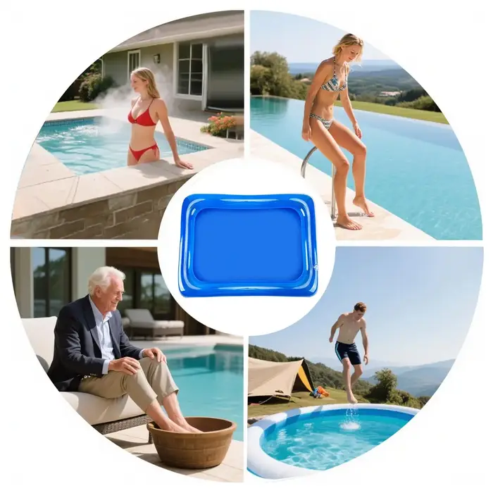 Bassin gonflable portable pour les pieds