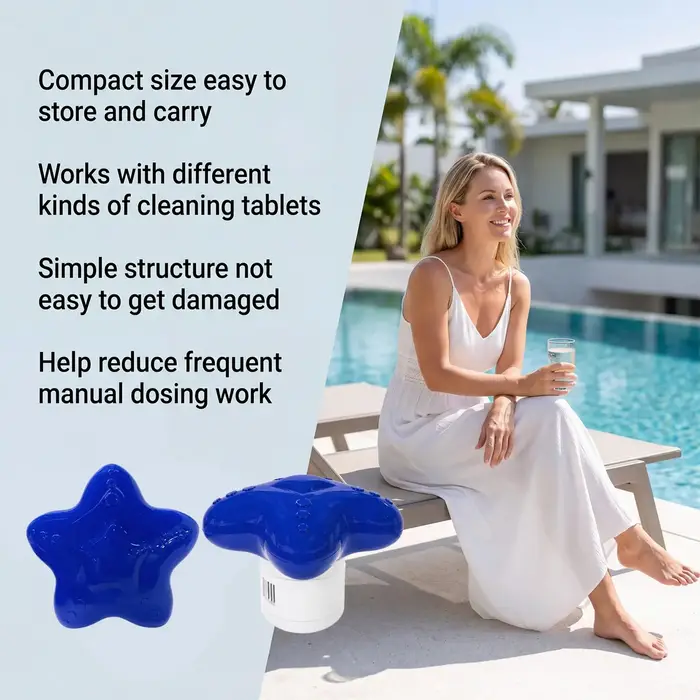 Flotteur de chlore pour piscine en forme d'étoile