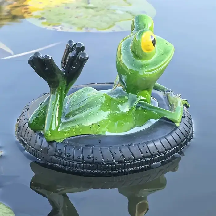 Statue de grenouille flottante d'extérieur pour bassin