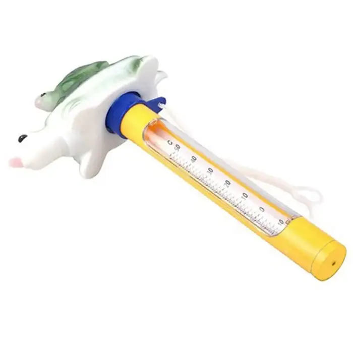 Thermomètre de piscine flottant en forme de tortue verte pour piscine