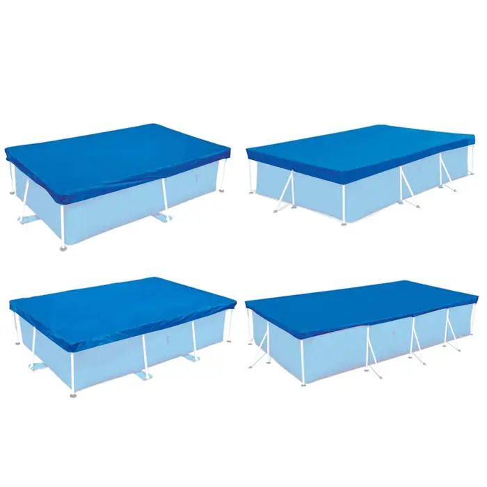 Couverture de piscine rectangulaire imperméable PE pliable