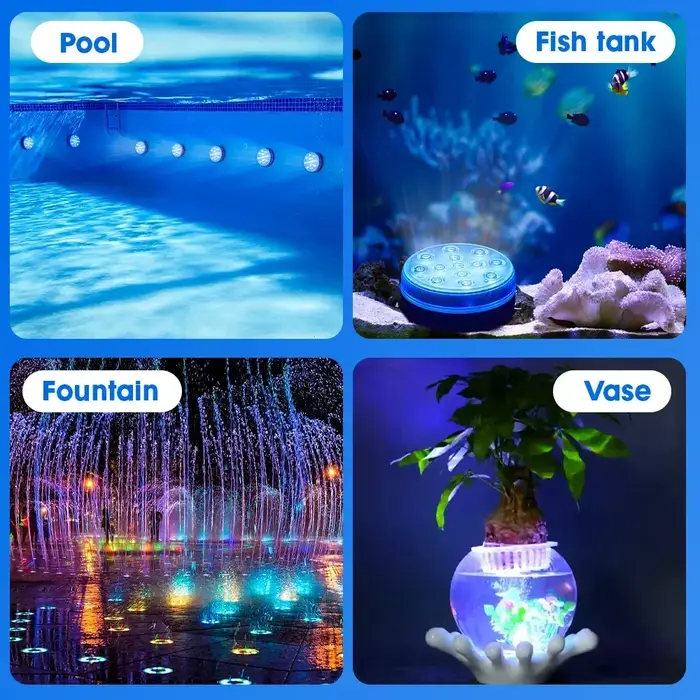 Lumière sous-marine Submersible 13LED mis à jour avec télécommande