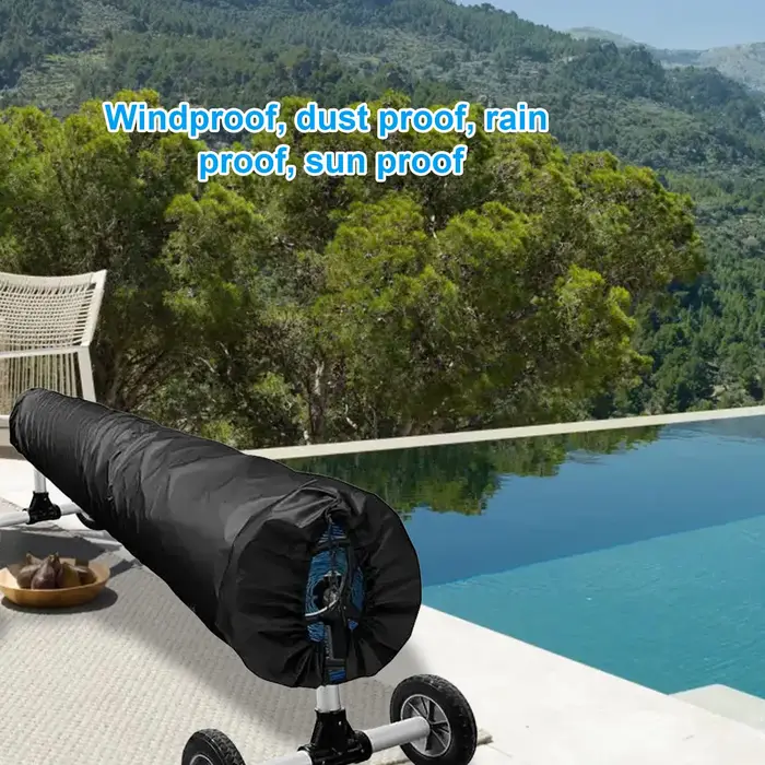 Couverture de protection de bobine solaire de piscine d'été tissu Oxford
