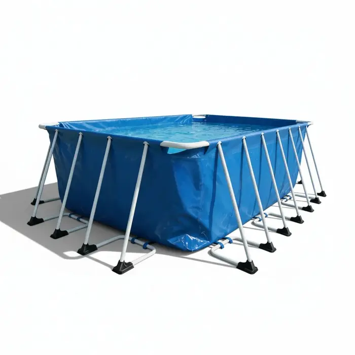 Grande piscine à structure, 12000L 4x3x1m, piscine hors sol en PVC robuste 0,7-1,2mm, pour toute la 
