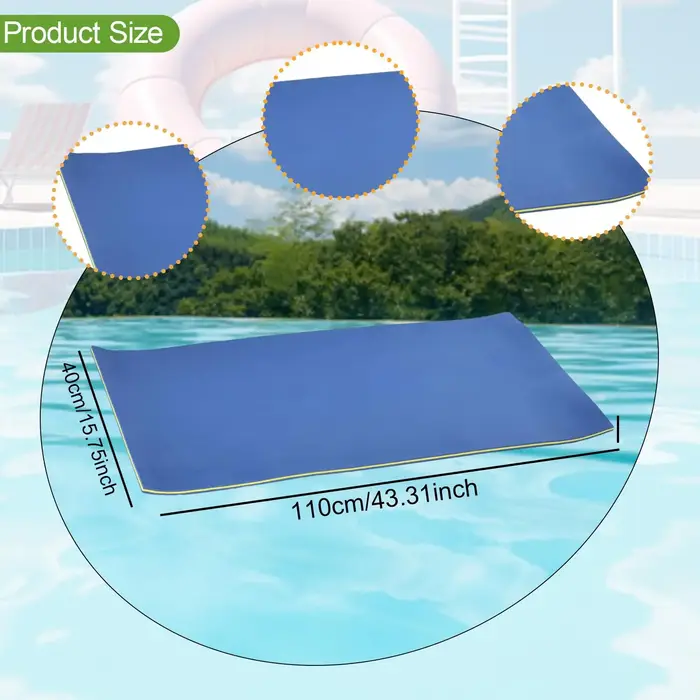 Tapis flottant résistant aux déchirures en mousse XPE léger pour piscine