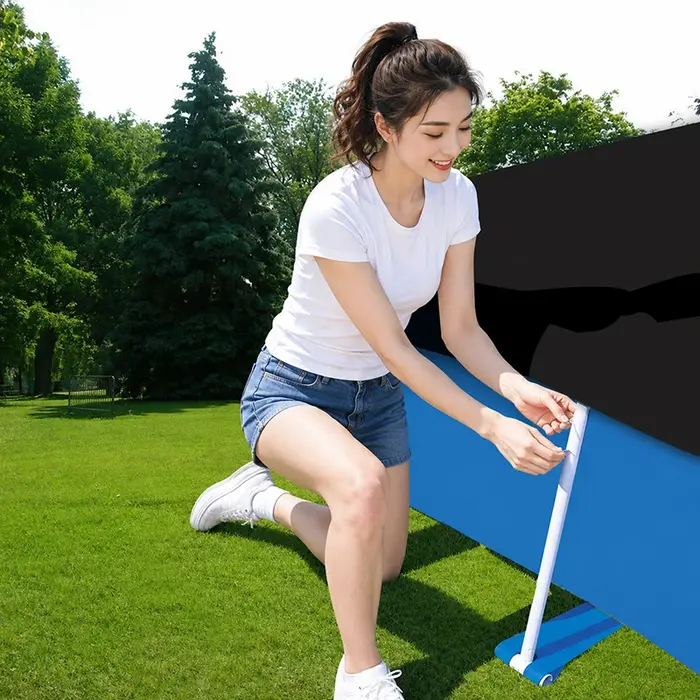 Bâche de protection rectangulaire durable et imperméable pour piscine