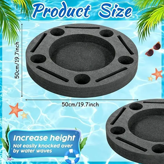 Support flottant pour boissons de piscine