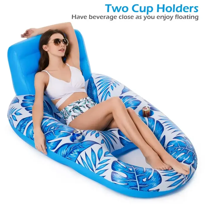 Bouée gonflable pour adulte - Chaise longue flottante pour piscine