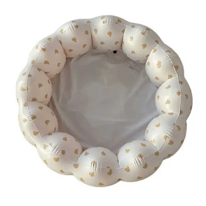 Piscine gonflable en forme d'ours pour bébé, barrière de fosse en PVC d'olive, forme de pétale, jeu 