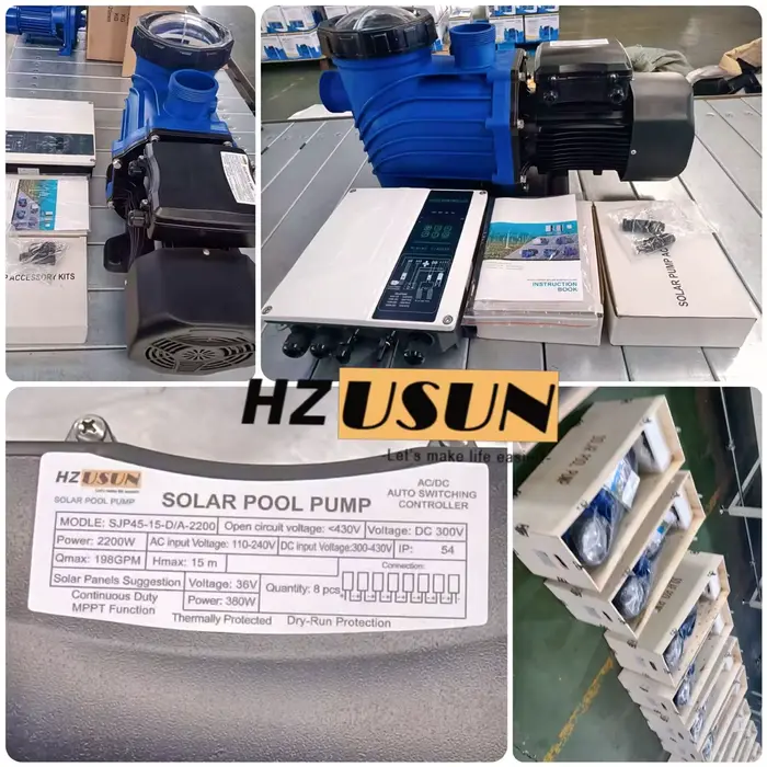 Pompe à eau solaire HZUSUN pour piscine