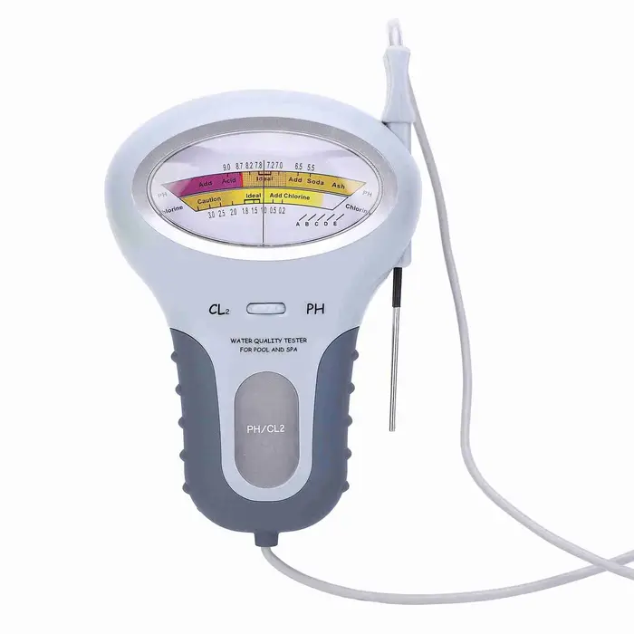 Testeur de PH et de chlore 2 en 1, dispositif de test de la qualité de l'eau et du chlore, accessoir