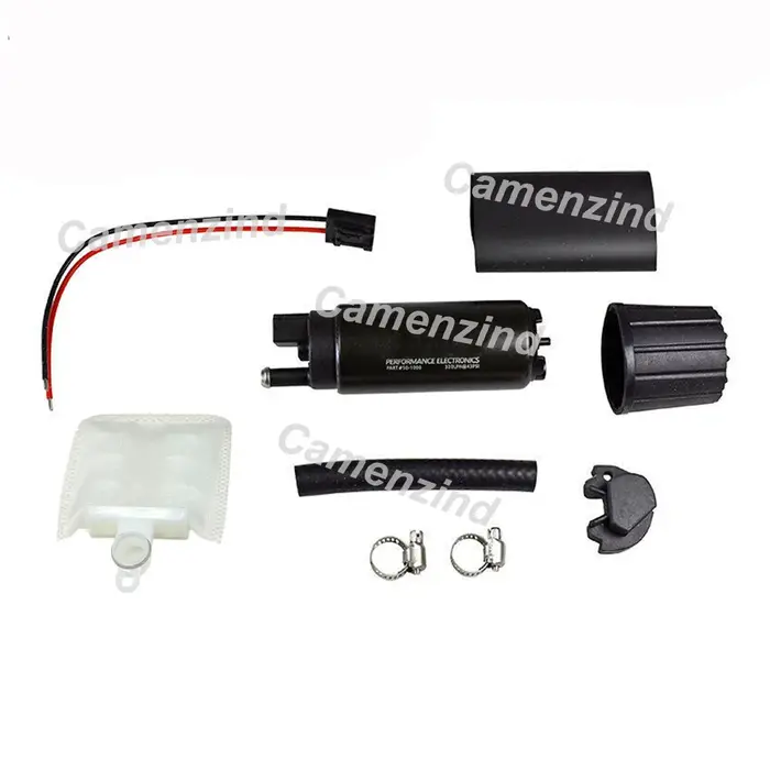 Pompe à carburant EFI haute performance pour éthanol (EMethanol) 340LPH 50-1000 + Kit d'installation et autocollant jaune
