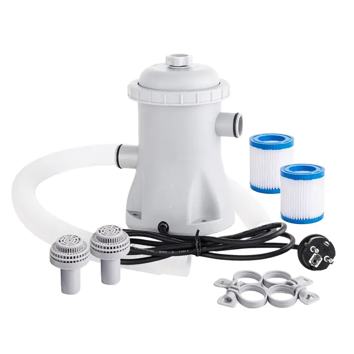 Pompe à eau électrique pour pataugeoire avec 2 cartouches filtrantes, petite pompe de filtre de pisc