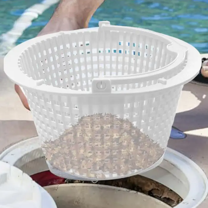 Épuisette de piscine anti-colmatage avec poignée