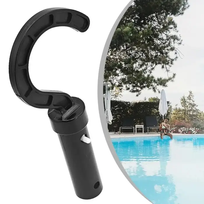 Crochet noir pour robot de piscine, poteaux télescopiques, accessoires en plastique, nettoyeurs robo