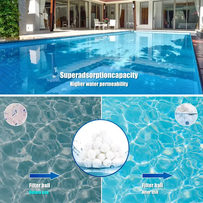 Les boules filtrantes de piscine de 700g peuvent remplacer le sable filtrant de 25kg