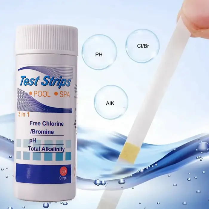 Papier de Test 3 en 1 pour Immersion, Outil de Test de PH pour Spa, Bandelettes d'Eau pour Piscine