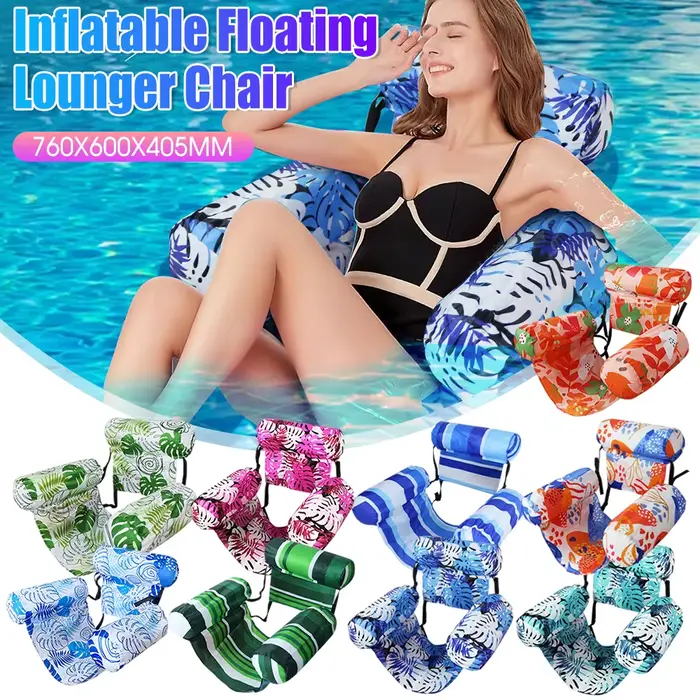 Chaise longue flottante gonflable pour piscine