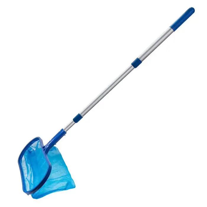 Filet de nettoyage de feuilles de piscine + poteau télescopique détachable pour Spa Koi étang à pois