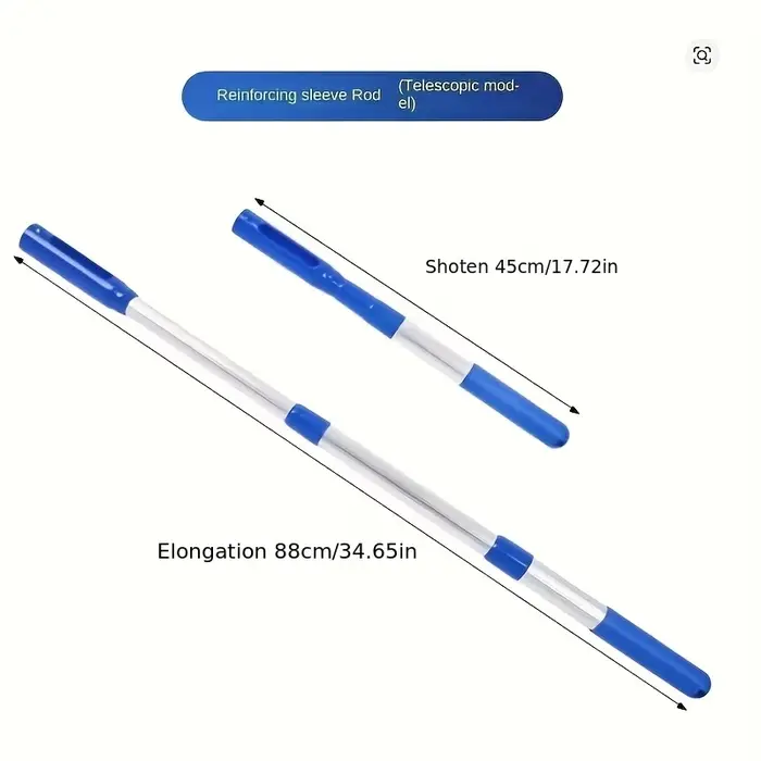 Swimming Pool Leaf Skimmer Fine Mesh Net 3 Section Telescopic Pole Deepwater Cleaner for Pond Leaves Debris Cleaning