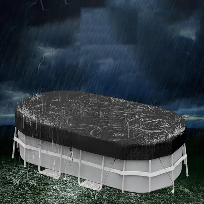 Protecteur de couverture de piscine 10x16 pieds, ensemble d'accessoires de couverture de piscine hors sol inclus, Service de Support client, prévention des débris