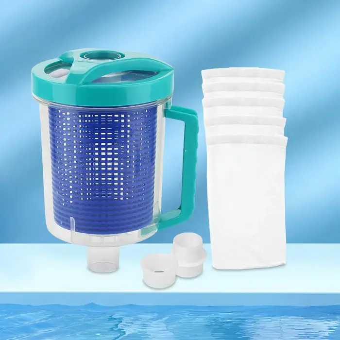 Filtre d'aspirateur de piscine en ligne avec 5 chaussettes d'écumoire