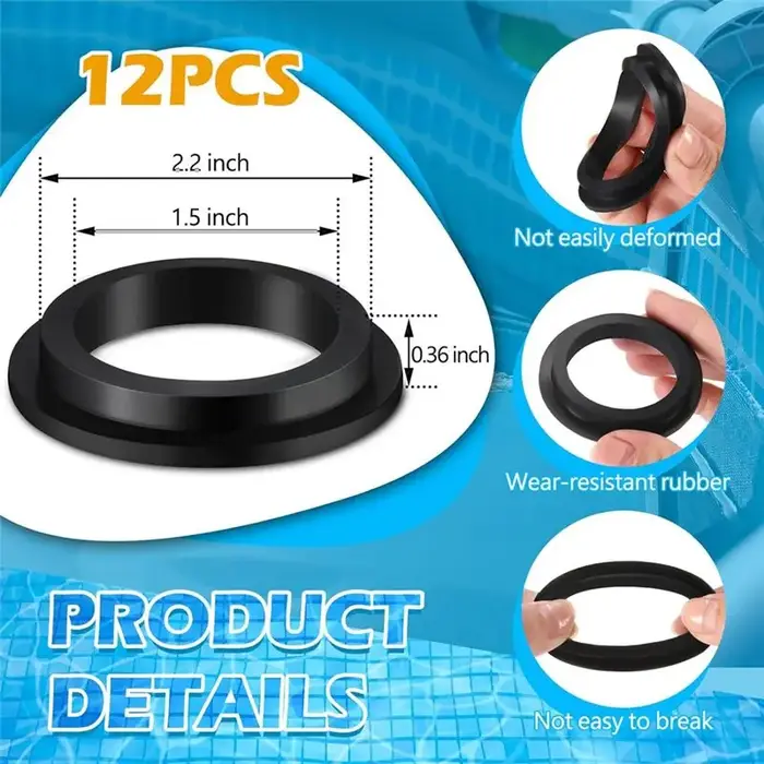 12 Pcs 11412 Joint torique en forme de L pour piscine