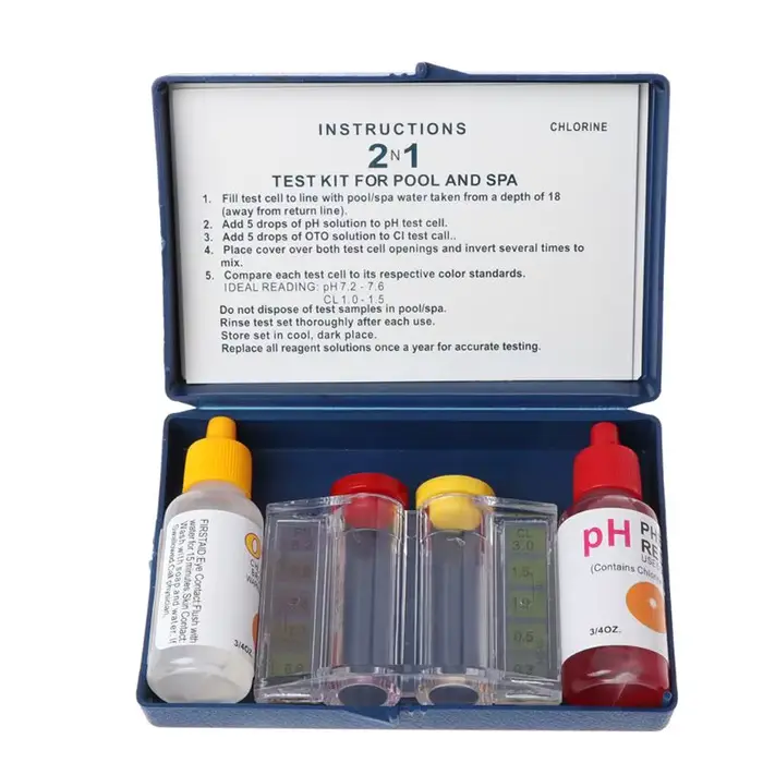Kit de Test de qualité de l'eau, pH, chlore, piscine, hydroponique, Aquarium