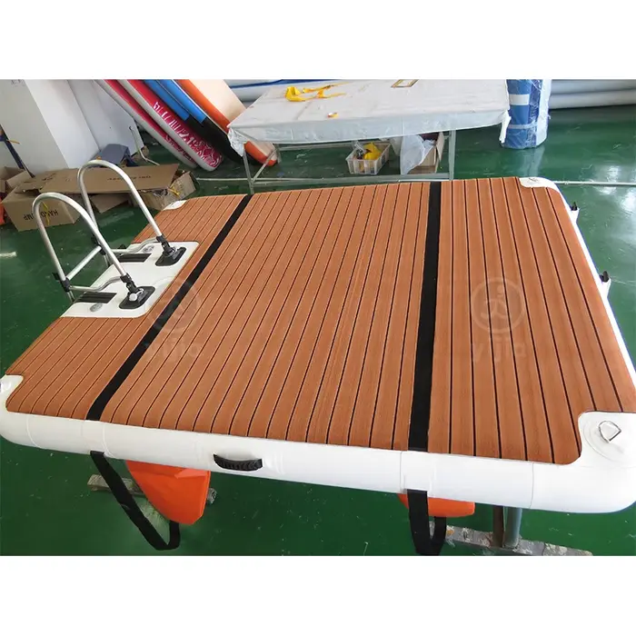 Plate-forme gonflable de quai de Yacht de radeau de bateau d'îlot d'eau de ponton