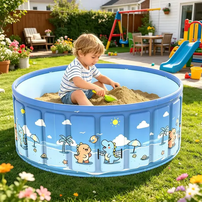 Piscine pliable antidérapante de 90/120/160 cm avec tuyau de vidange, baignoire extérieure pliable, piscine antidérapante pour enfants, piscine pour enfants