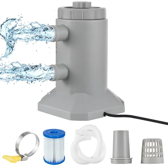 Pompe filtrante à cartouche d'eau pour piscines hors sol, faible bruit, surpoids de cow amélioré et 