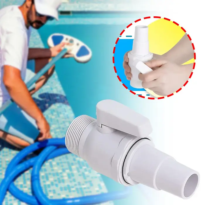 Vanne de pompe de piscine à bille 2 voies, 1.5-1,25 ", connecteur d'arrêt de filtre de piscine, pression nominale maximale de 50 PSI, accessoires de piscine