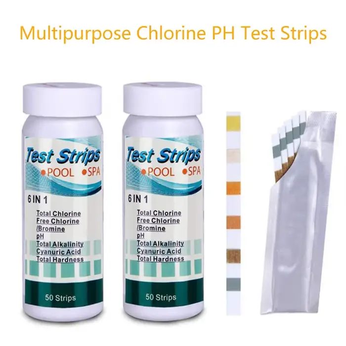 Bandes de test de PH multi-usages 6 en 1, papier de haute qualité, 50 pièces/bouteille