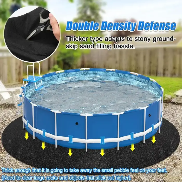 Tapis rond de protection pour piscine hors sol
