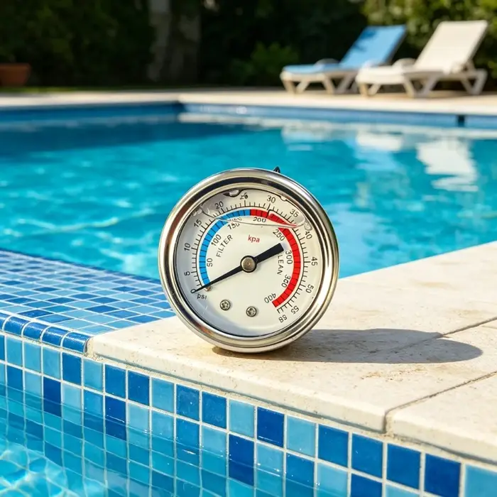 Manomètre haute précision pour système Filtration piscine, matériaux métalliques résistants à Corros