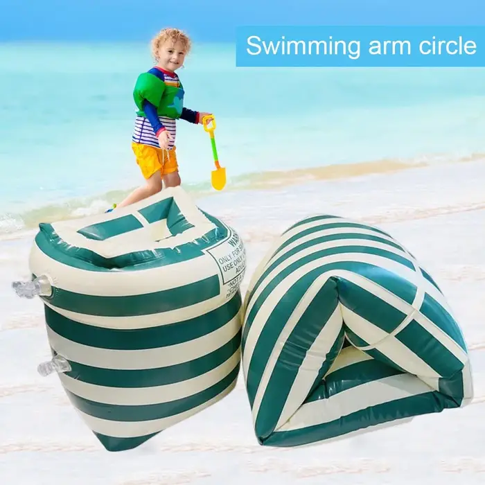 2 brassards de natation gonflables à double chambre à air, flotteurs de piscine en PVC imprimé, pour adultes et enfants, équipement de natation