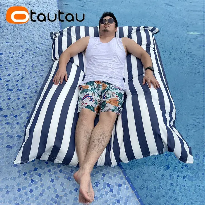 OTAUTAU 140x180 cm Housse de pouf flottante pour piscine DD096【Pas de remplissage! Besoin d'acheter