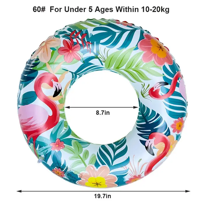 Bouée gonflable Flamingo pour adulte, flotteur de piscine épaissi, jouet aquatique pour fête estival