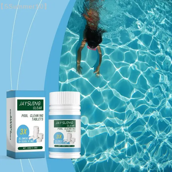 【SSummer10】100g Comprimés effervescents de chlore pour la désinfection de l'eau, multi-effets, netto