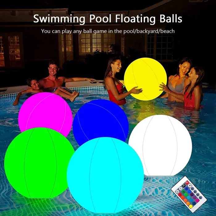 Boule lumineuse LED flottante pour piscine