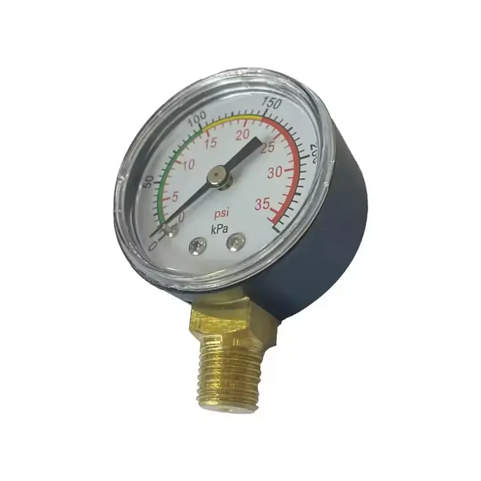 Manomètre de filtre à sable 0-35 PSI, manomètre d'eau précis à montage inférieur pour piscine et spa