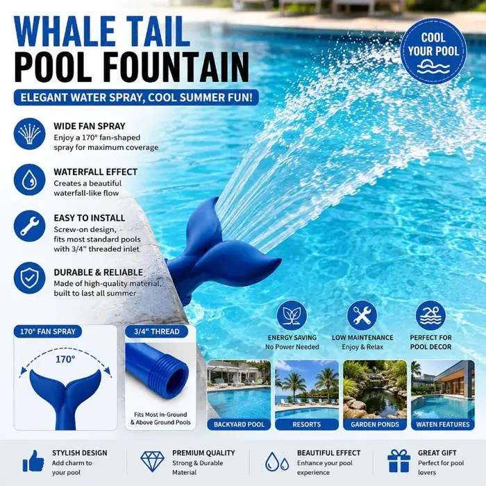 1 pièce - Fontaine d'aération universelle pour piscine de 3/4 pouce - Abaisse la température de l'eau