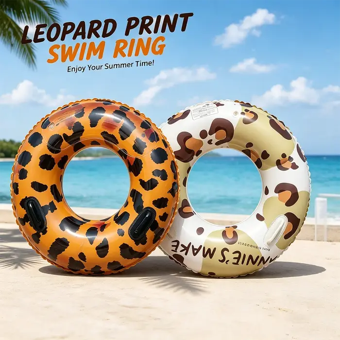 1 flotteur de piscine imprimé léopard