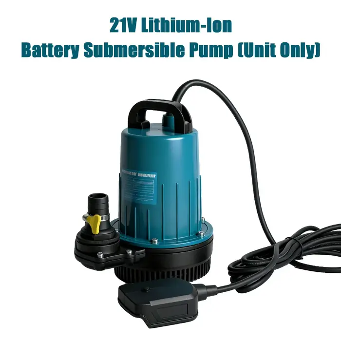 Pompe submersible au lithium 21V, auto-amorçante, portable, multifonctionnelle, pour aquarium, arros